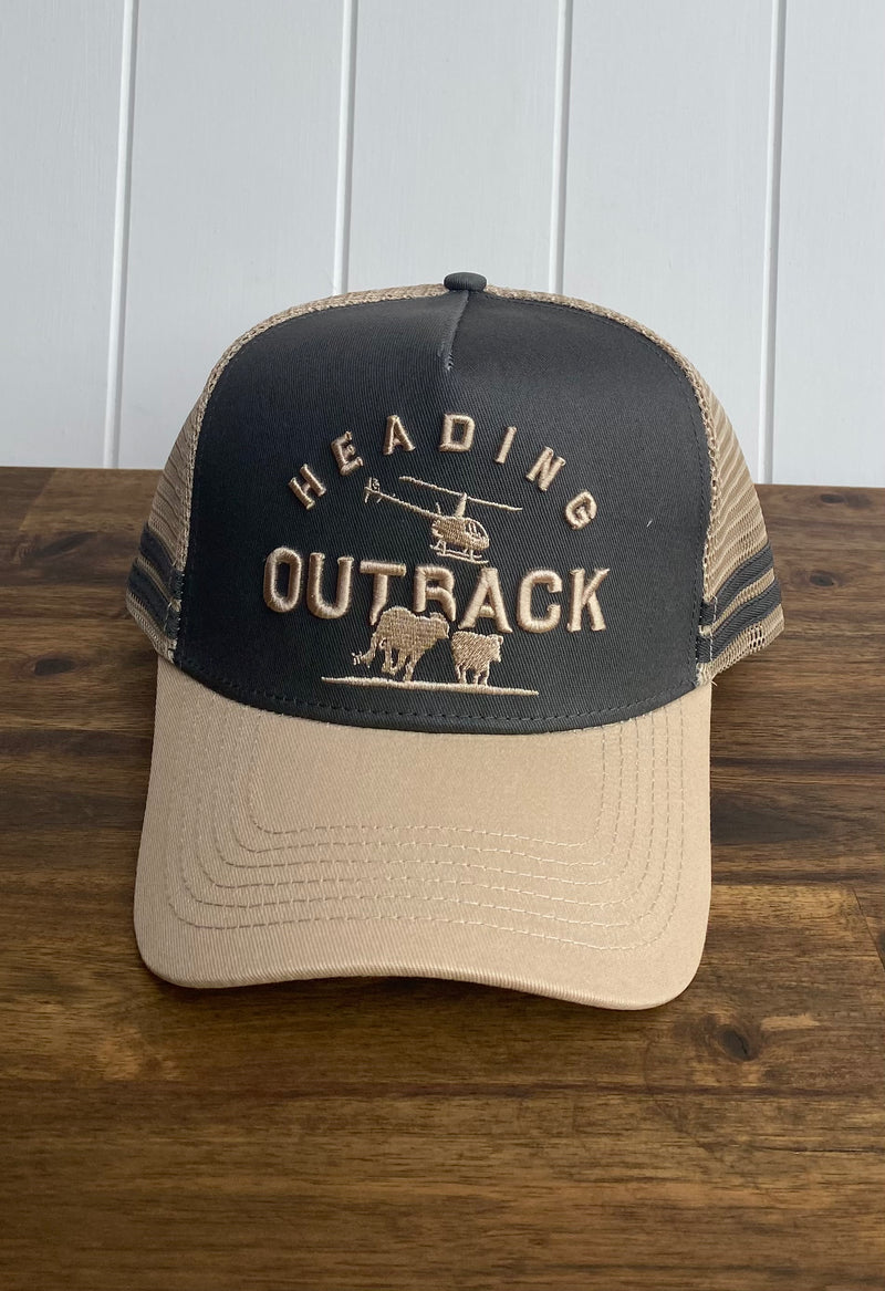 Charcoal & Tan Cap