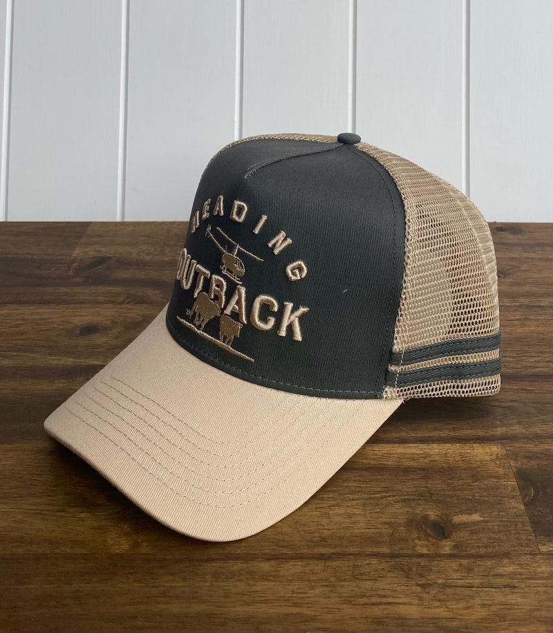 Charcoal & Tan Cap