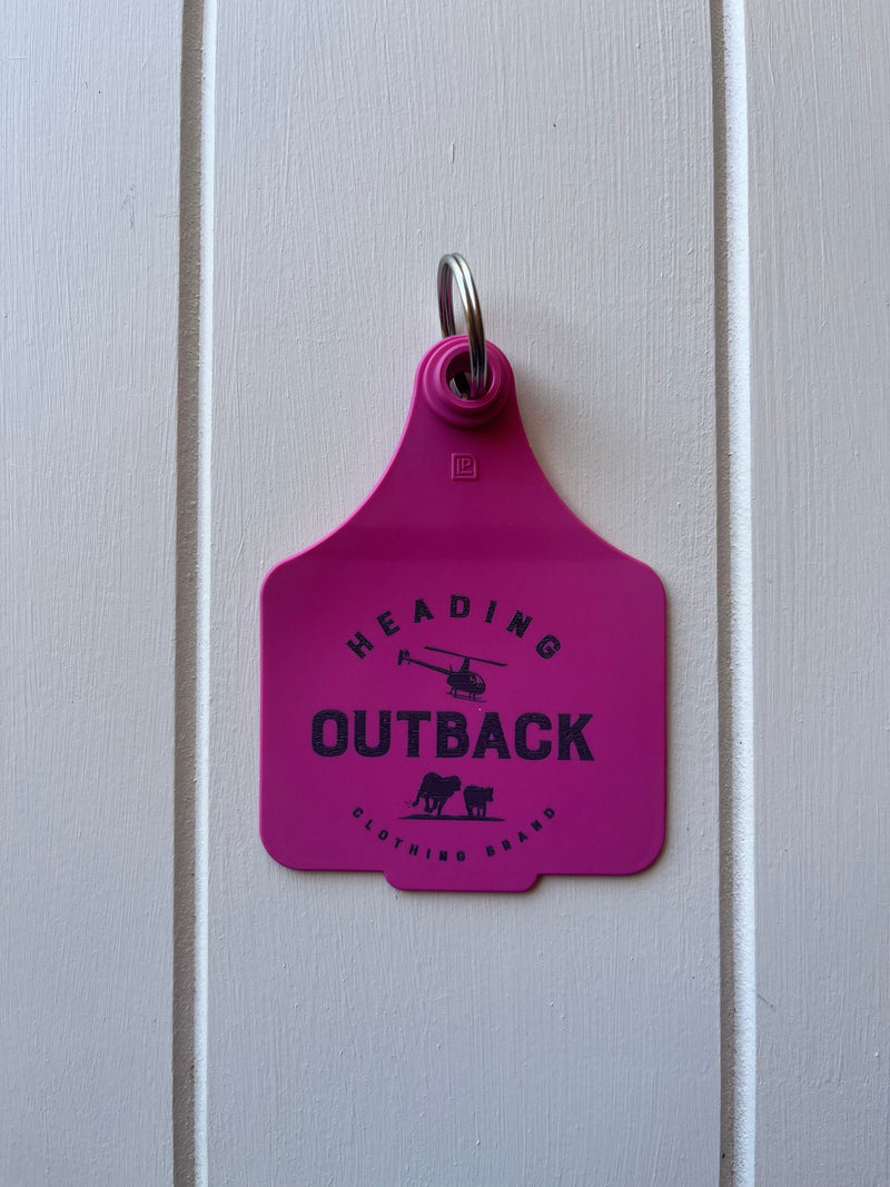 Heading Out Back Keyring - Pink